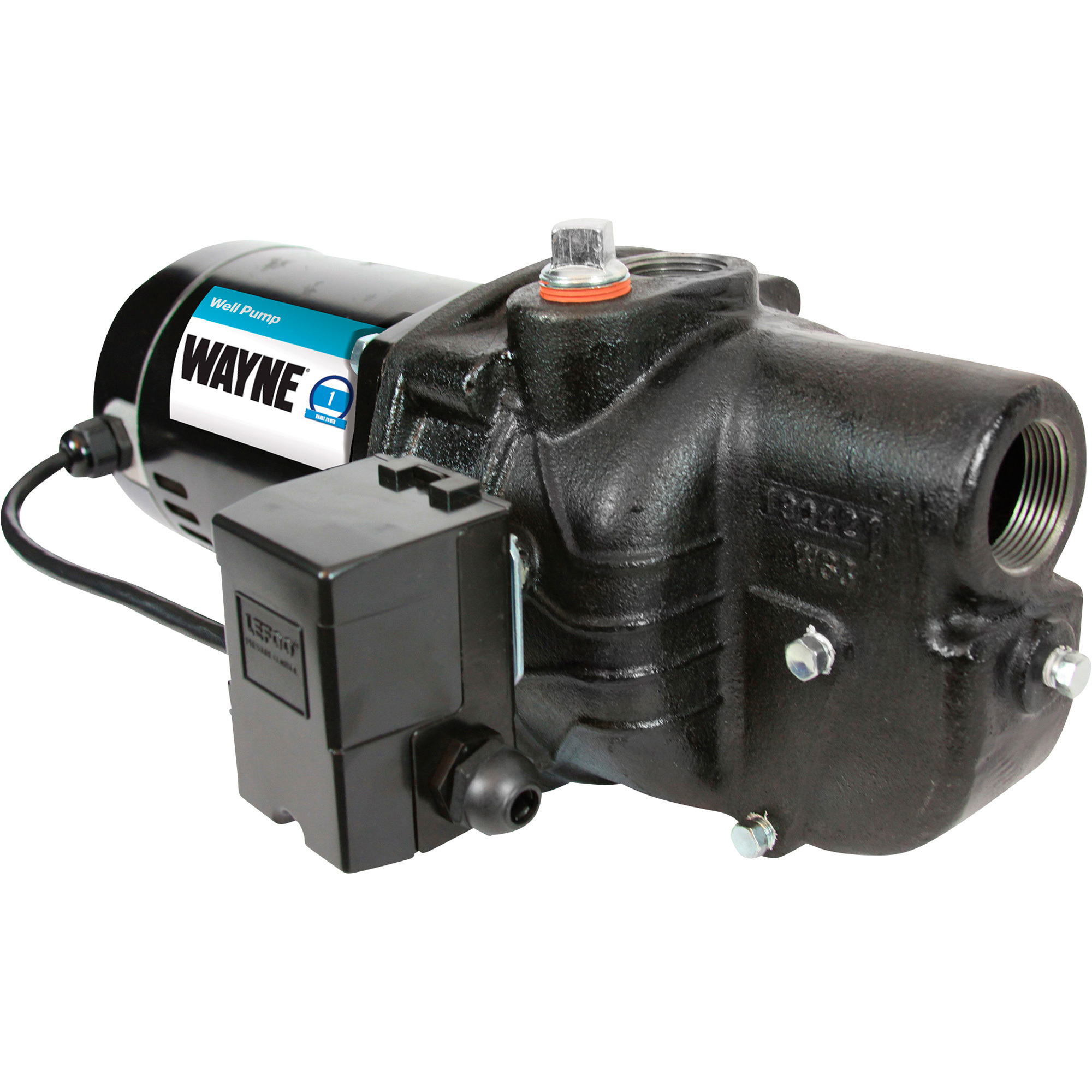 Wayne Heavy-Duty Shallow Well Jet Water Pump, 513 GPH, 1 HP, 1 1/4in., Model# SWS100
